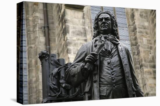 Statue of J. S. Bach, Courtyard of St. Thomas Church, Leipzig, Germany-Dave Bartruff-Premier Image Canvas