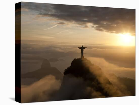 Statue of Jesus, known as Cristo Redentor (Christ the Redeemer), on Corcovado Mountain in Rio De Ja-Peter Adams-Premier Image Canvas