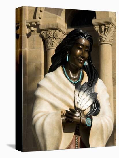 Statue of Kateri Tekakwitha, the Cathedral Basilica of St. Francis of Assisi, Santa Fe, New Mexico,-Richard Maschmeyer-Premier Image Canvas