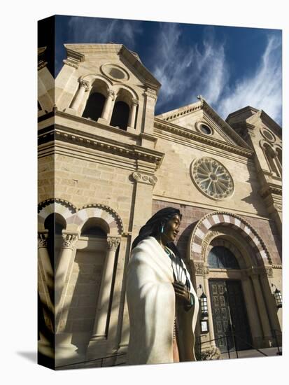 Statue of Kateri Tekakwitha, the Cathedral Basilica of St. Francis of Assisi, Santa Fe, New Mexico,-Richard Maschmeyer-Premier Image Canvas