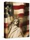 Statue of Liberty and American Flag-Joseph Sohm-Premier Image Canvas