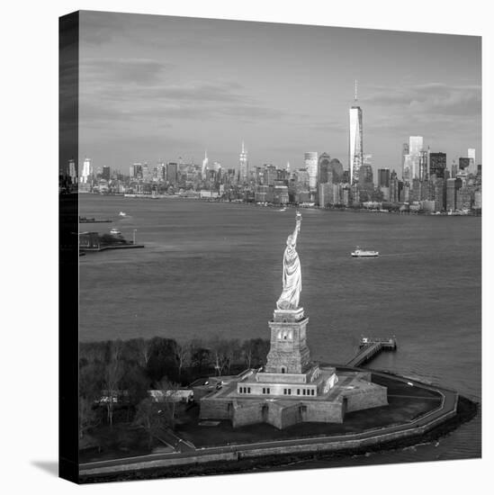 Statue of Liberty and Lower Manhattan, New York City, New York, USA-Jon Arnold-Premier Image Canvas