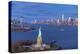 Statue of Liberty Jersey City and Lower Manhattan, New York City, New York, USA-Jon Arnold-Premier Image Canvas