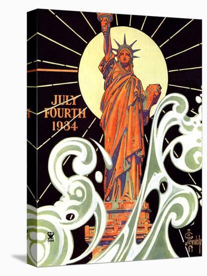 "Statue of Liberty,"July 7, 1934-Joseph Christian Leyendecker-Premier Image Canvas