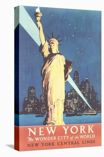 Statue of Liberty Travel Poster-null-Stretched Canvas
