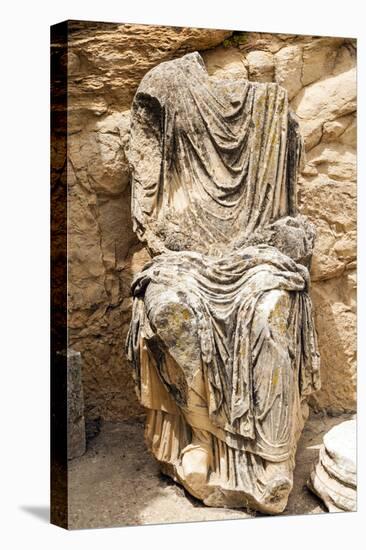 Statue of Marcus Aurelius, Roman ruins, Dougga Archaeological Site, Tunisia-Nico Tondini-Premier Image Canvas
