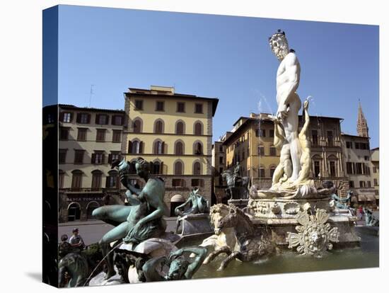 Statue of Neptune, Fonte Del Nettuno in the Piazza Della Signoria, Florence, Italy-Peter Thompson-Premier Image Canvas