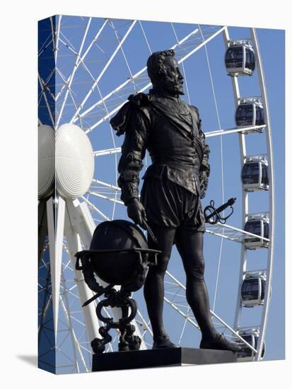 Statue of Sir Francis Drake, Plymouth Hoe, Plymouth, Devon, England, United Kingdom, Europe-Jeremy Lightfoot-Premier Image Canvas