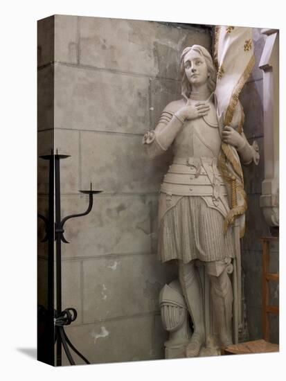 Statue of St. Joan of Arc, Dol Cathedral, Dol De Bretagne, Brittany, France, Europe-Nick Servian-Premier Image Canvas