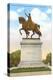 Statue of St. Louis, Forest Park, St. Louis, Missouri-null-Stretched Canvas