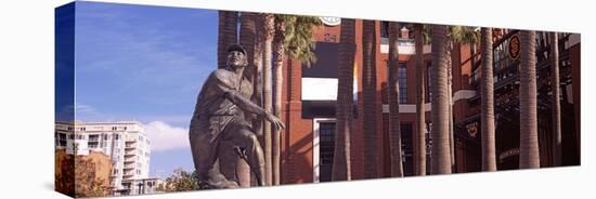 Statue of Willie Mays in Front of At&T Park, San Francisco, California, USA-null-Stretched Canvas