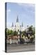 Statue, St. Louis Cathedral, Jackson Square, French Quarter, New Orleans, Louisiana, USA-Jamie & Judy Wild-Premier Image Canvas