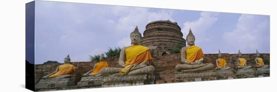 Statues of Buddha in a Temple, Thailand-null-Premier Image Canvas