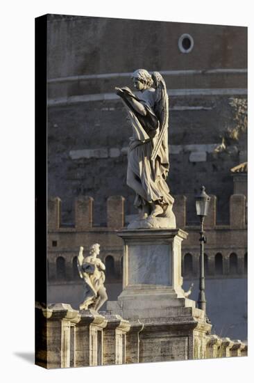 Statues on the Angel's Bridge, Rome, Lazio, Italy-Rainer Mirau-Premier Image Canvas