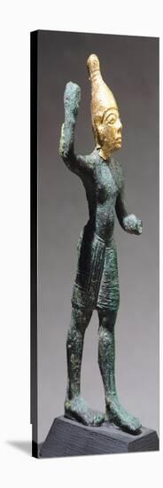 Statuette Depicting Standing God, Bronze and Gold Artefact from Ugarit-null-Premier Image Canvas