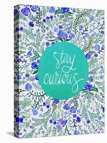Stay Curious in Blue and Turquoise-Cat Coquillette-Premier Image Canvas