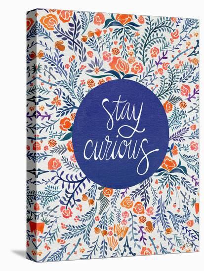 Stay Curious in Navy and Red-Cat Coquillette-Premier Image Canvas