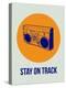 Stay on Track Boombox 1-NaxArt-Stretched Canvas