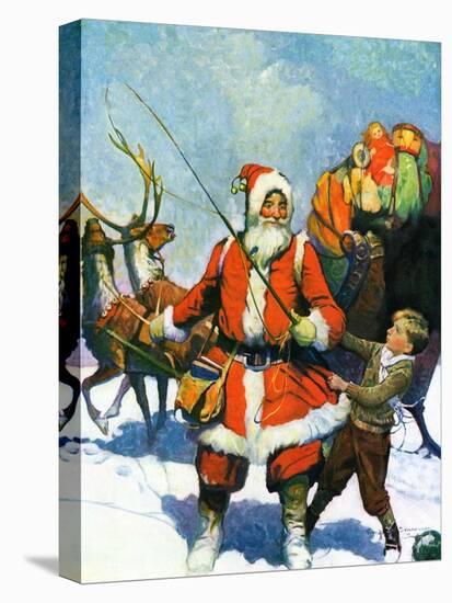 "Stay Santa, Stay!,"December 1, 1927-Frank Schoonover-Premier Image Canvas