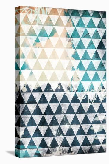 Steal Teal Triangles-Jace Grey-Stretched Canvas