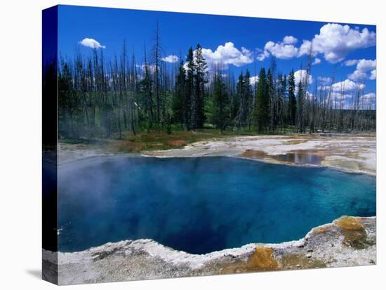 Steam Rising from Abyss Pool in West Thumb Geyser Basin, Yellowstone National Park, USA-John Elk III-Premier Image Canvas