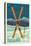 Steamboat Springs, Colorado - Crossed Skis-Lantern Press-Stretched Canvas