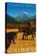 Steamboat Springs, Colorado - Horses and Barn-Lantern Press-Stretched Canvas