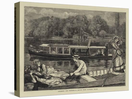 Steaming and Punting, a Sketch Near Cliveden Woods-Francis S. Walker-Premier Image Canvas
