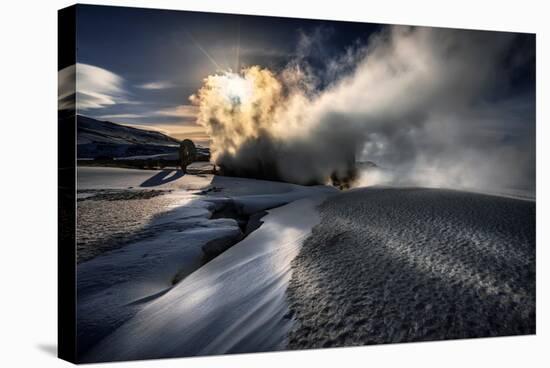 Steaming Boreholes at the Bjarnarflag Geothermal Power Plant in the Winter, Iceland-Ragnar Th Sigurdsson-Premier Image Canvas