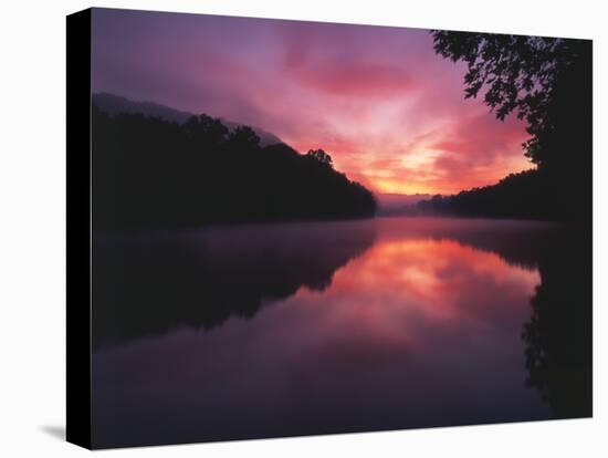 Steaming Kentucky River at Sunrise, Kentucky, USA-Adam Jones-Premier Image Canvas