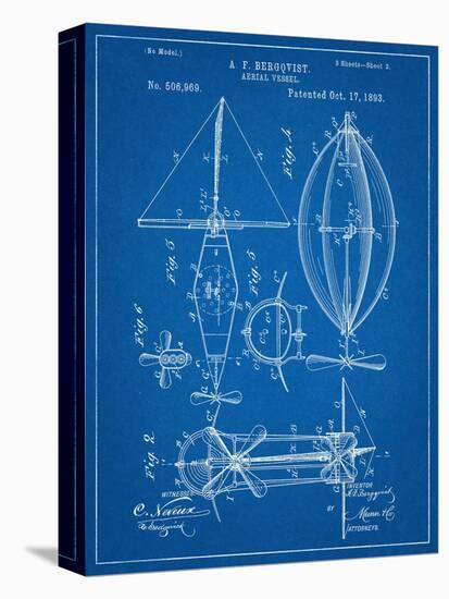 Steampunk Aerial Vessel 1893 Patent-null-Stretched Canvas
