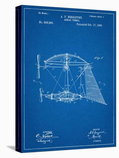 Steampunk Aerial Vessel 1893 Patent-null-Stretched Canvas