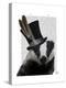 Steampunk Badger in Top Hat-Fab Funky-Stretched Canvas