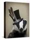 Steampunk Badger in Top Hat-Fab Funky-Stretched Canvas