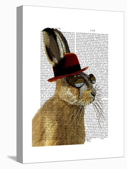 Steampunk Hare with Bowler Hat-Fab Funky-Stretched Canvas