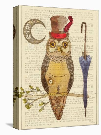 Steampunk Owl I-Elyse DeNeige-Stretched Canvas