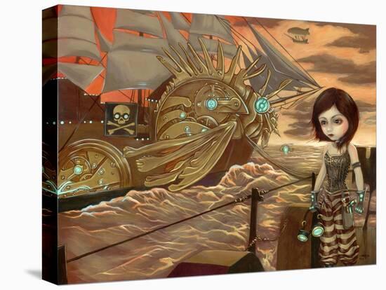 Steampunk Pirates: Maritime Sunset-Jasmine Becket-Griffith-Stretched Canvas