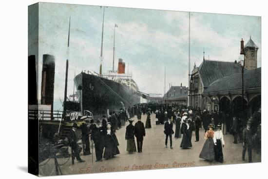 Steamship SS 'Celtic' at the Quayside, Liverpool, Lancashire, C1904-Valentine & Sons-Premier Image Canvas