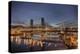 Steel Bridge over Willamette River at Blue Hour-jpldesigns-Premier Image Canvas