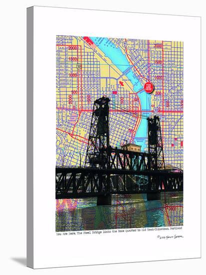 Steel Bridge Portland-null-Stretched Canvas