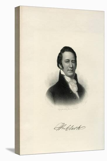 Steel Engraving Bust Portrait of William Clark-null-Premier Image Canvas