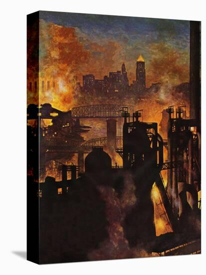 "Steel Mills," November 23, 1946-John Atherton-Premier Image Canvas