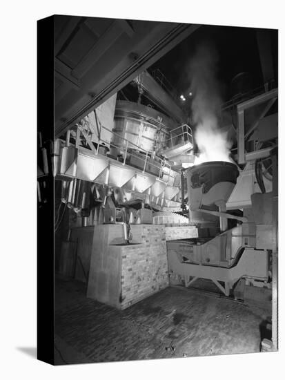 Steel Pour from an Electric Arc Furnace, Park Gate Iron and Steel Co, Rotherham, Yorkshire, 1964-Michael Walters-Premier Image Canvas