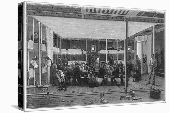 Steerage Passengers on Board an Atlantic Liner-null-Stretched Canvas