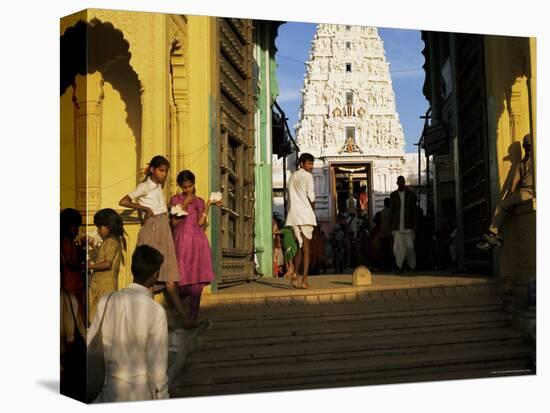 Steps Leading to the Brahma Temple, Where Incarnation of Brahma Took Place, Pushkar, India-Tony Gervis-Premier Image Canvas