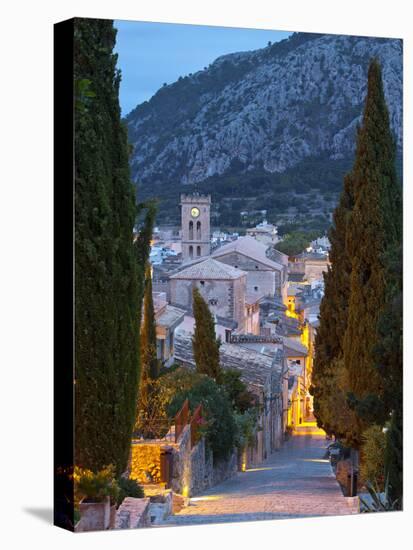 Steps of the Way of the Cross and Nostra Senyora Dels Angels Church, Pollenca, Mallorca, Balearic I-Doug Pearson-Premier Image Canvas