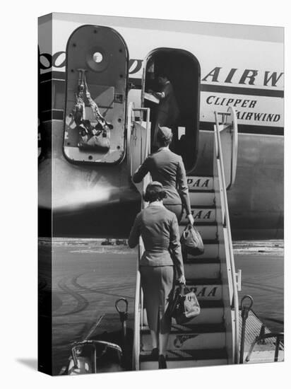 Stewardesses Arriving For Flight-Peter Stackpole-Premier Image Canvas