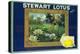 Stewart Lotus Lemon Label - Upland, CA-Lantern Press-Stretched Canvas