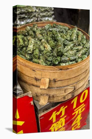 Sticky Rice in Bamboo Leaf, Qibao, Shanghai, China-Jon Arnold-Premier Image Canvas