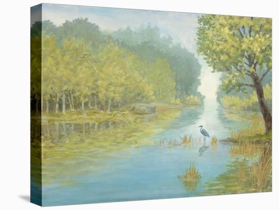 Still Heron Landscape-Arnie Fisk-Stretched Canvas